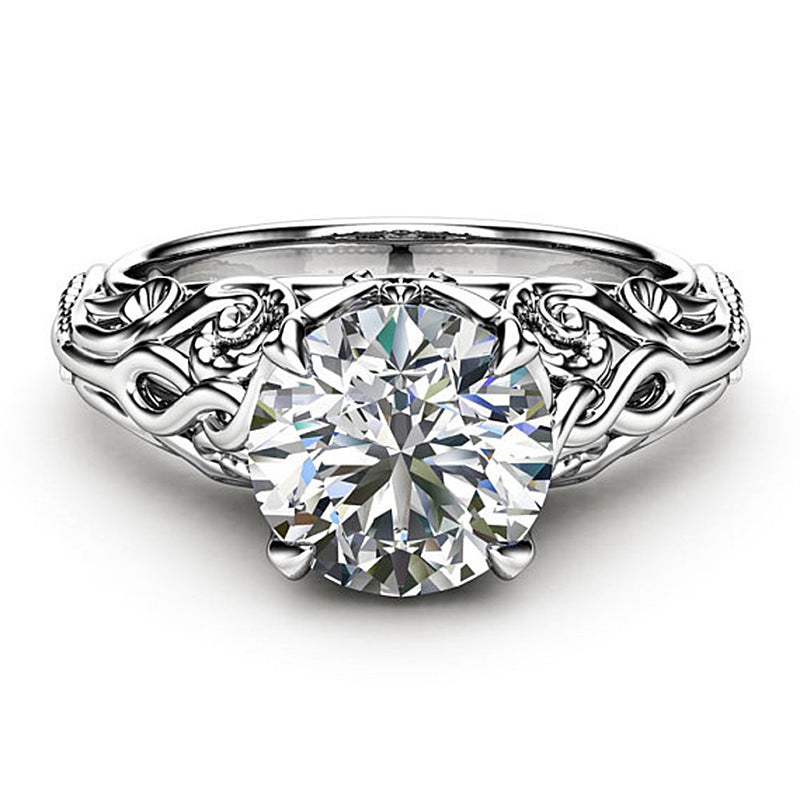 Fashion Zircon Ornament Women's Alloy Ring Jewelry