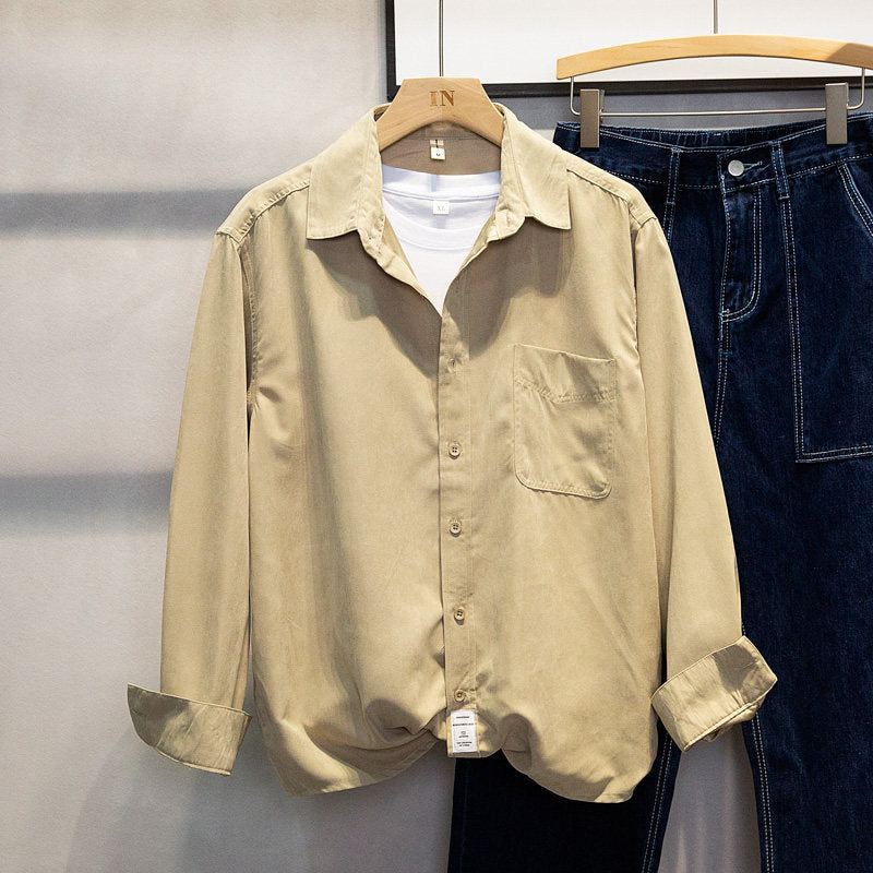 New Loose Shirt Men's Long-sleeved All-match Handsome