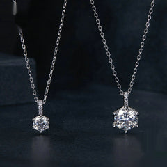 Shining Moissanite Necklace Pendant For Women
