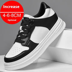 Summer Invisible Height Increasing Men's Shoes 8cm Breathable Platform Sports